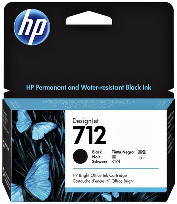 712 | 1x Zwart  | Origineel | Cartridges voor HP