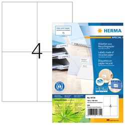 Etiket HERMA recycling 10734 105x148mm 320stuks wit