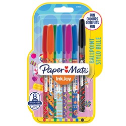 Balpen Paper Mate Inkjoy 100st Wraps blister à 8 stuks