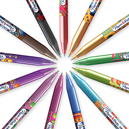 Balpen Paper Mate Inkjoy 100st Wraps blister à 8 stuks-3