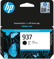 937 | 1x Zwart | Origineel | Cartridges voor HP