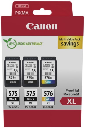 PG-575 XL | CL-576 XL | 3 Pack | Origineel | Cartridges voor Canon