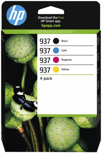 937 | 4 Pack | Origineel | Cartridges voor HP