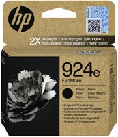 924E | 1x Zwart | Evomore | Origineel | Cartridges voor HP