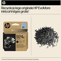 924E | 1x Zwart | Evomore | Origineel | Cartridges voor HP-2