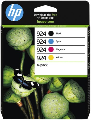924 | 4 Pack | Origineel | Cartridges voor HP