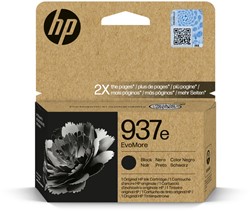 937E | 1x Zwart | Evomore | Origineel | Cartridges voor HP