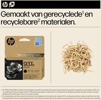 937E | 1x Zwart | Evomore | Origineel | Cartridges voor HP-2