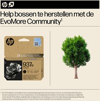 937E | 1x Zwart | Evomore | Origineel | Cartridges voor HP-3