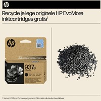 937E | 1x Zwart | Evomore | Origineel | Cartridges voor HP-2