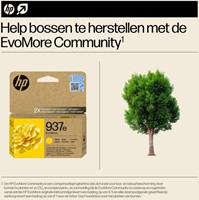 937E | 1x Geel | Evomore | Origineel | Cartridges voor HP-3
