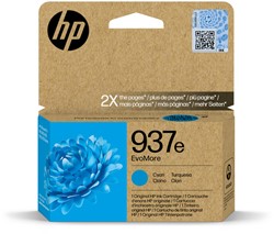 937E | 1x Cyaan | Evomore | Origineel | Cartridges voor HP