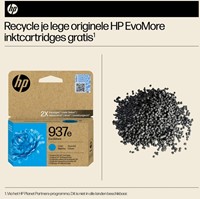 937E | 1x Cyaan | Evomore | Origineel | Cartridges voor HP-2