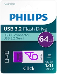 Philips | USB Stick | 64 GB | USB3.2 | USB-C | Magic Purple