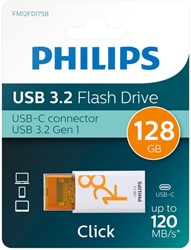 Philips | USB Stick | 128 GB | USB3.2 | USB-C | Sunrise Orange