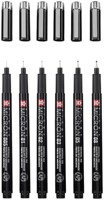 Fineliner Sakura Pigma Micron 6 stuks 1 x 005 (0.2 mm), 1 x 01 (0.25 mm), 1 x 02 (0.30 mm), 1 x 03 (0.35 mm), 1 x 05 (0.45 mm), 1 x 08 (0.50 mm) zwart-2