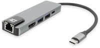 ACT | Docking | Station | USB-C | HDMI | 4K | PD Pass Through 100 Watt | 2x USB-A | LAN | Space Gray