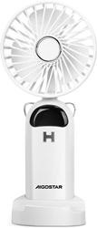 Aigostar | Hand ventilator | USB | 3 bladen | 5 standen | Ø 9cm | Wit