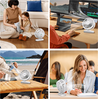 Aigostar | Tafel ventilator | NOTUS | USB | 5 bladen | 3 standen | Ø 13cm | Wit-2