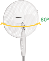 Aigostar | Staande ventilator | DAISY | 3 bladen | 3 standen | Ø 40cm | Wit-2