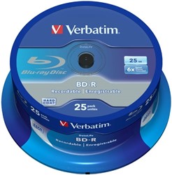 Verbatim | BD-R | 25 GB | 6x Speed | in Cakebox | 25 Stuks