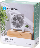 Aigostar | Tafel ventilator | 5 bladen | 3 standen | Ø 34cm | Timer functie | Gebroken Wit-3