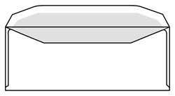 Envelop IEZZY C5/6 114x229mm venster rechts gegomd wit 500 stuks