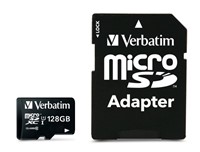 Verbatim | MicroSDXC | 128 GB | 90 MB/s | Premium