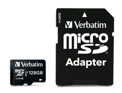 Verbatim | MicroSDXC | 128 GB | 90 MB/s | Premium