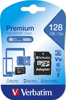 Verbatim | MicroSDXC | 128 GB | 90 MB/s | Premium-3