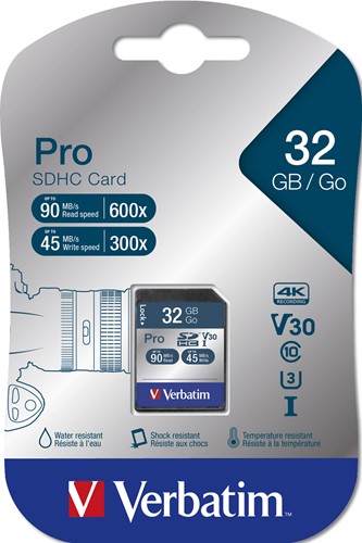 Verbatim | SDHC | 32 GB | UHS-I | U3 | Pro-3
