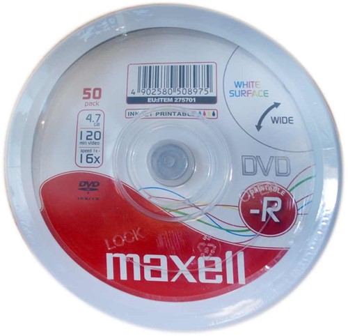 Maxell | DVD-R | 4.7 GB | Inkjet Printable | 50 stuks-2