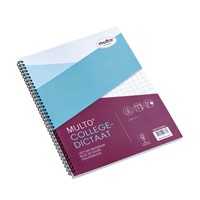 Collegeblok Multo A4 ruit 10x10mm 23-gaats 160 pagina's 80gr wit