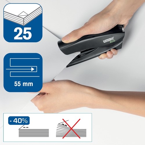 Nietmachine Rapid Fashion Eco half-strip 25 vel zwart-2