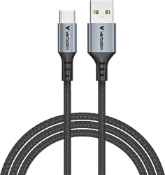 Verbatim | Sync en Laad Kabel | USB-A | USB-C | 480 Mbps | Max 15 Watt | 1,2 mtr | Nylon | Zwart