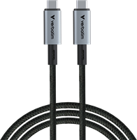 Verbatim | Sync en Laad Kabel | USB-C | USB4 | 40 Gbps | Max 240 Watt | 1,2 mtr | Nylon | Zwart