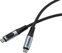 Verbatim | Sync en Laad Kabel | USB-C | 480 Mbps | Max 100 Watt | Power Display | 1,2 mtr | Nylon | Zwart-3
