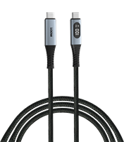 Verbatim | Sync en Laad Kabel | USB-C | 480 Mbps | Max 100 Watt | Power Display | 1,2 mtr | Nylon | Zwart