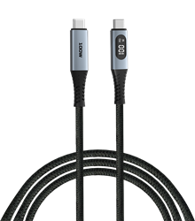 Verbatim | Sync en Laad Kabel | USB-C | 480 Mbps | Max 100 Watt | Power Display | 1,2 mtr | Nylon | Zwart
