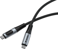 Verbatim | Sync en Laad Kabel | USB-C | USB4 | 40 Gbps | Max 240 Watt | Power Display | 1,2 mtr | Nylon | Zwart-3