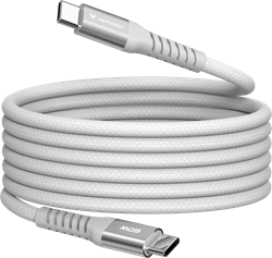 Verbatim | Sync en Laad Kabel | USB-C | 480 Mbps | Max 60 Watt | 1,2 mtr | Magnetisch | Nylon | Grijs