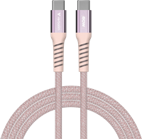 Verbatim | Sync en Laad Kabel | USB-C | 480 Mbps | Max 60 Watt | 1,2 mtr | Magnetisch | Nylon | Roze-3