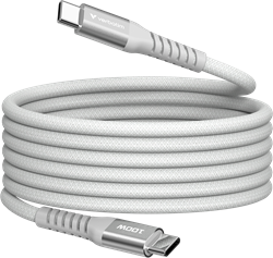 Verbatim | Sync en Laad Kabel | USB-C | 480 Mbps | Max 100 Watt | 1,2 mtr | Magnetisch | Nylon | Grijs