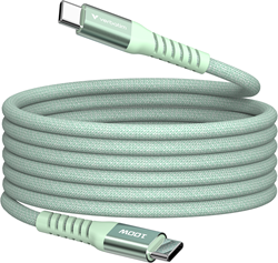 Verbatim | Sync en Laad Kabel | USB-C | 480 Mbps | Max 100 Watt | 1,2 mtr | Magnetisch | Nylon | Groen