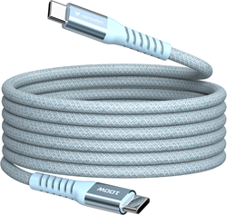 Verbatim | Sync en Laad Kabel | USB-C | 480 Mbps | Max 100 Watt | 1,2 mtr | Magnetisch | Nylon | Blauw