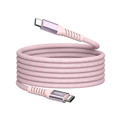 Verbatim | Sync en Laad Kabel | USB-C | 480 Mbps | Max 100 Watt | 1,2 mtr | Magnetisch | Nylon | Roze