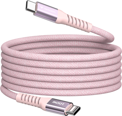 Verbatim | Sync en Laad Kabel | USB-C | 480 Mbps | Max 100 Watt | 1,2 mtr | Magnetisch | Nylon | Roze