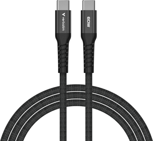 Verbatim | Sync en Laad Kabel | USB-C | 480 Mbps | Max 60 Watt | 1,2 mtr | Magnetisch | Nylon | Zwart-3