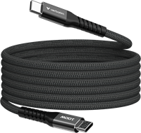 Verbatim | Sync en Laad Kabel | USB-C | 480 Mbps | Max 100 Watt | 1,2 mtr | Magnetisch | Nylon | Zwart