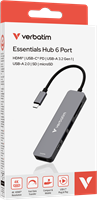 Verbatim | Hub | Essentials | Kaartlezer | USB-C | 6 poorts-2